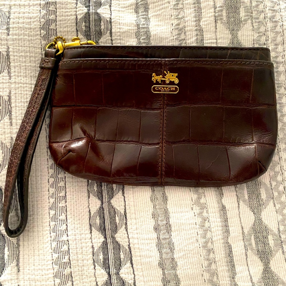 Chocolate coach wristlet!